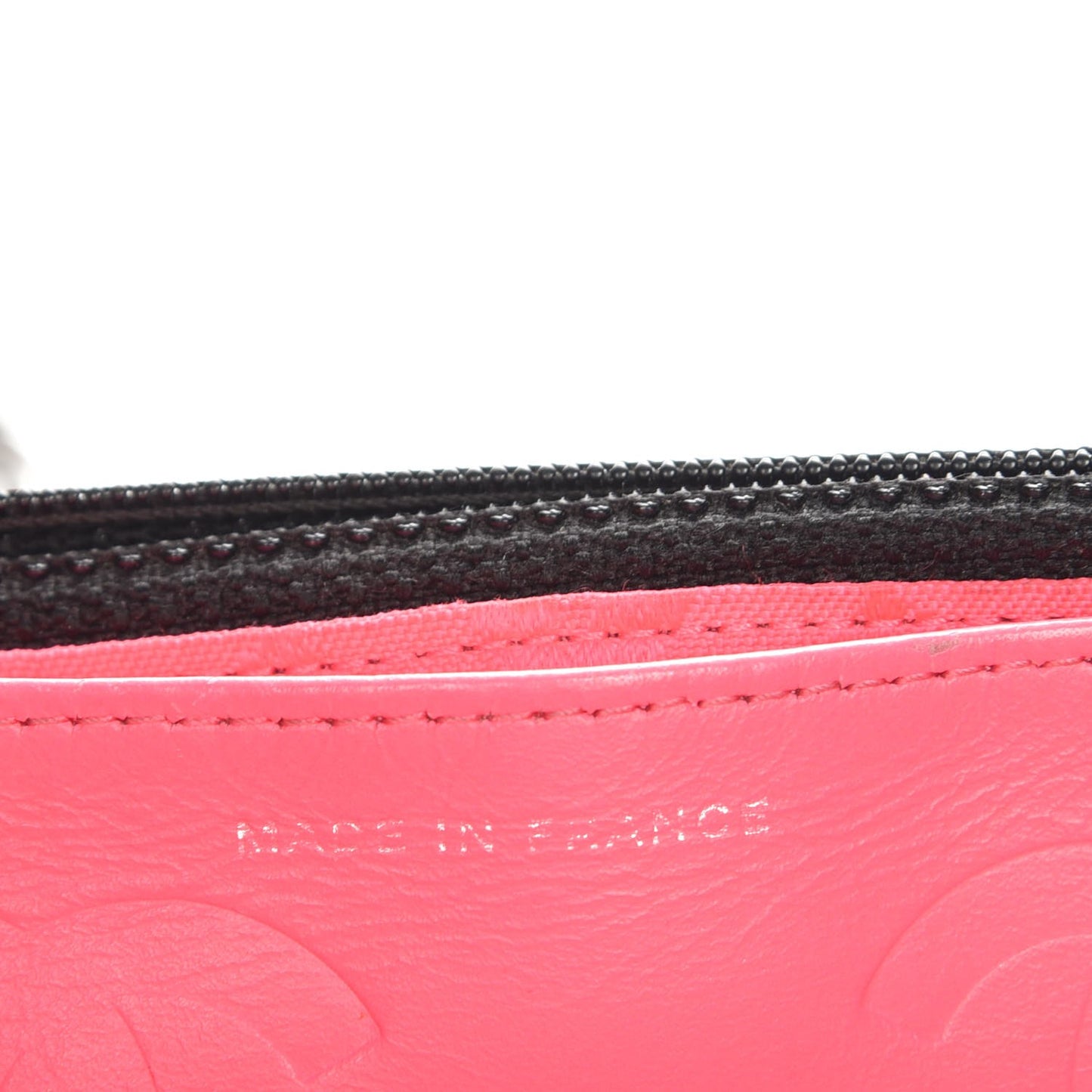 Calfskin Quilted Cambon Wallet On Chain WOC Black
