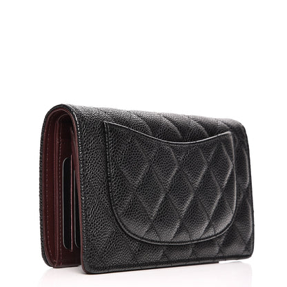 Chanel Caviar Quilted Yen Wallet Black 3 of 8