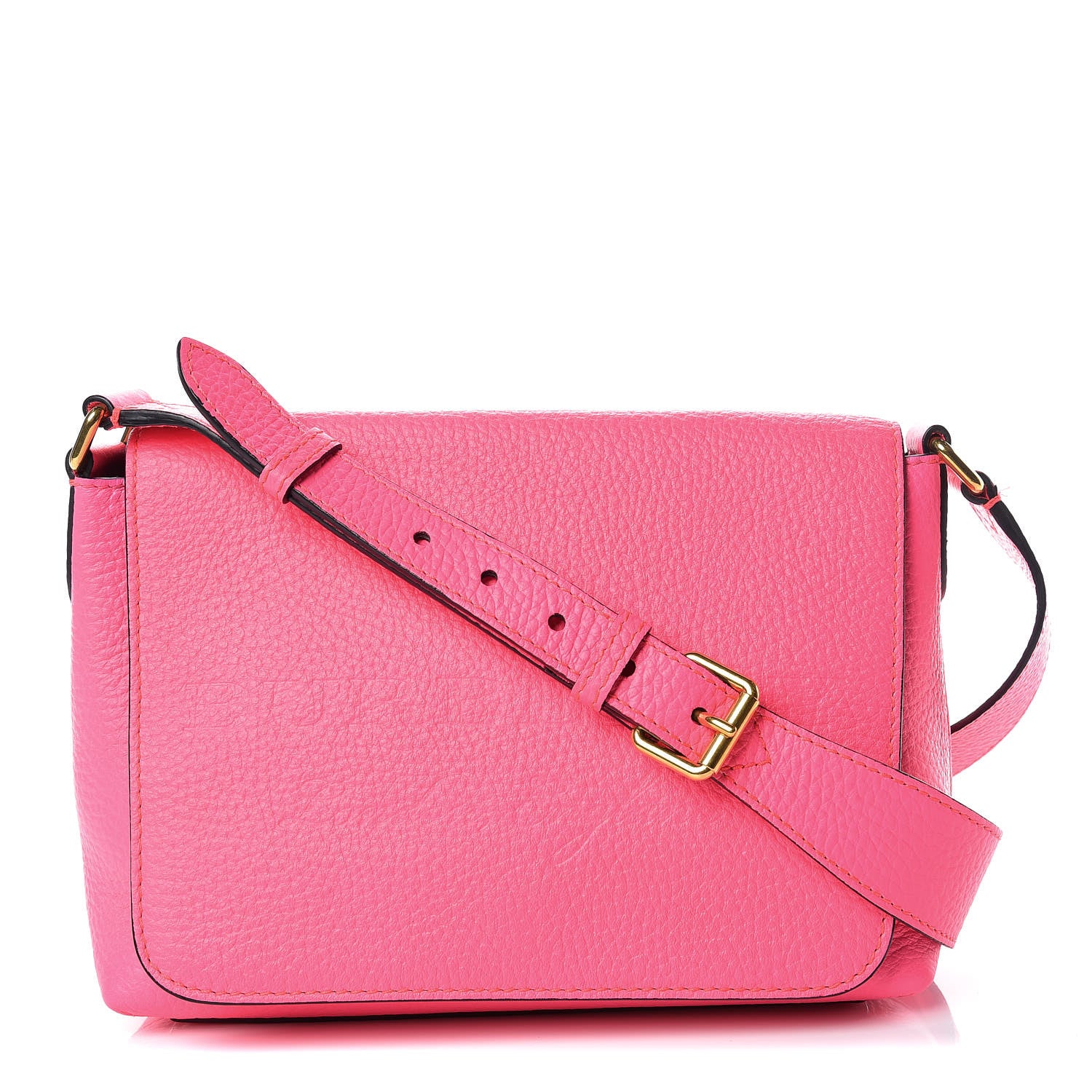 Burberry Calfskin Smooth Grain Small Burleigh Crossbody Bag Neon Pink 1 of 12