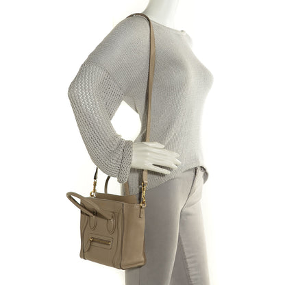 Celine Pebbled Calfskin Nano Luggage 2 of 9