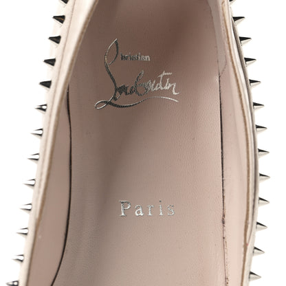 Christian Louboutin Nappa Suede Spikes Duvettina Ballerina Flats 40 Leche 8 of 8