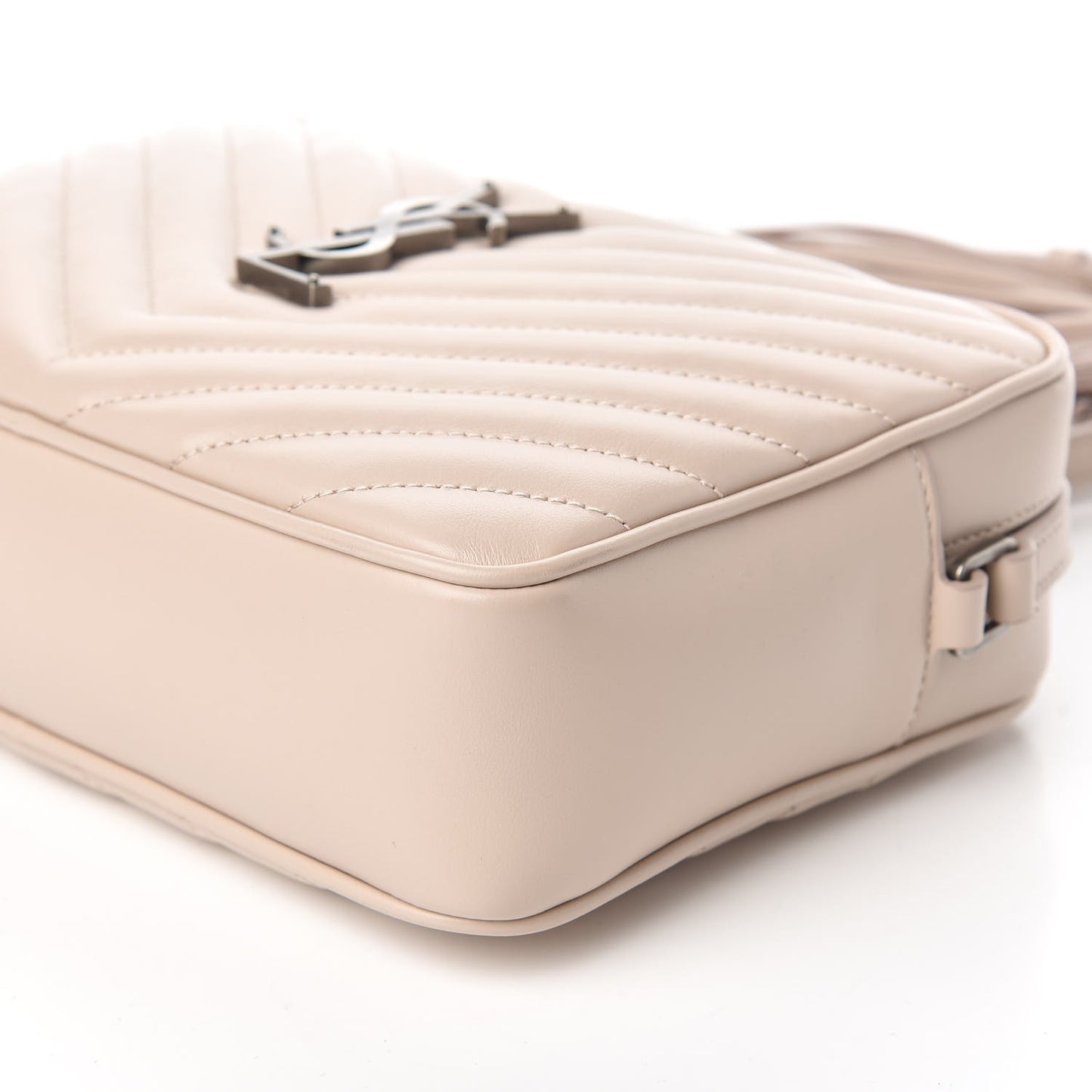 Calfskin Matelasse Monogram Lou Camera Bag Nude Powder