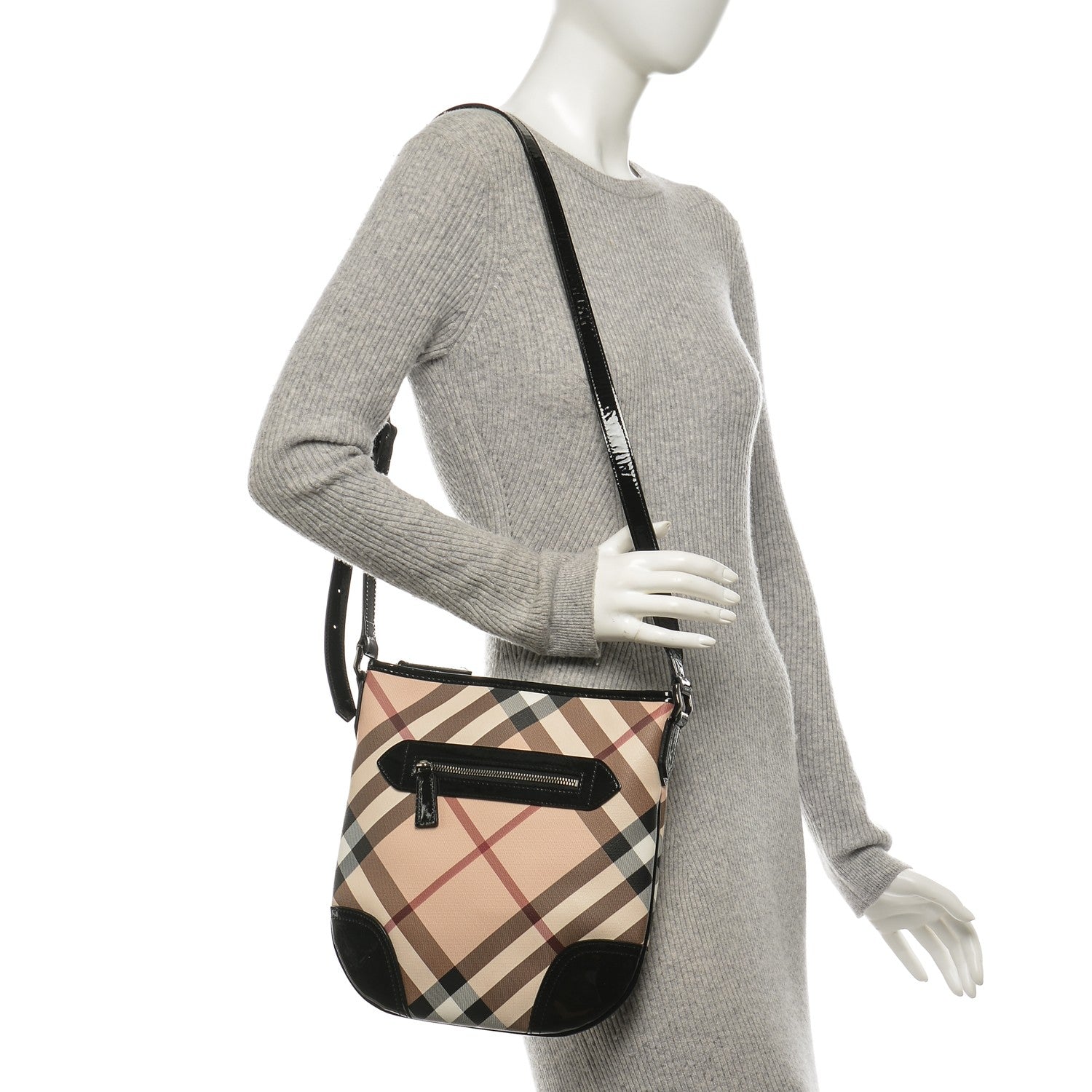 Burberry Supernova Check Small Dryden Crossbody Bag Black 2 of 8