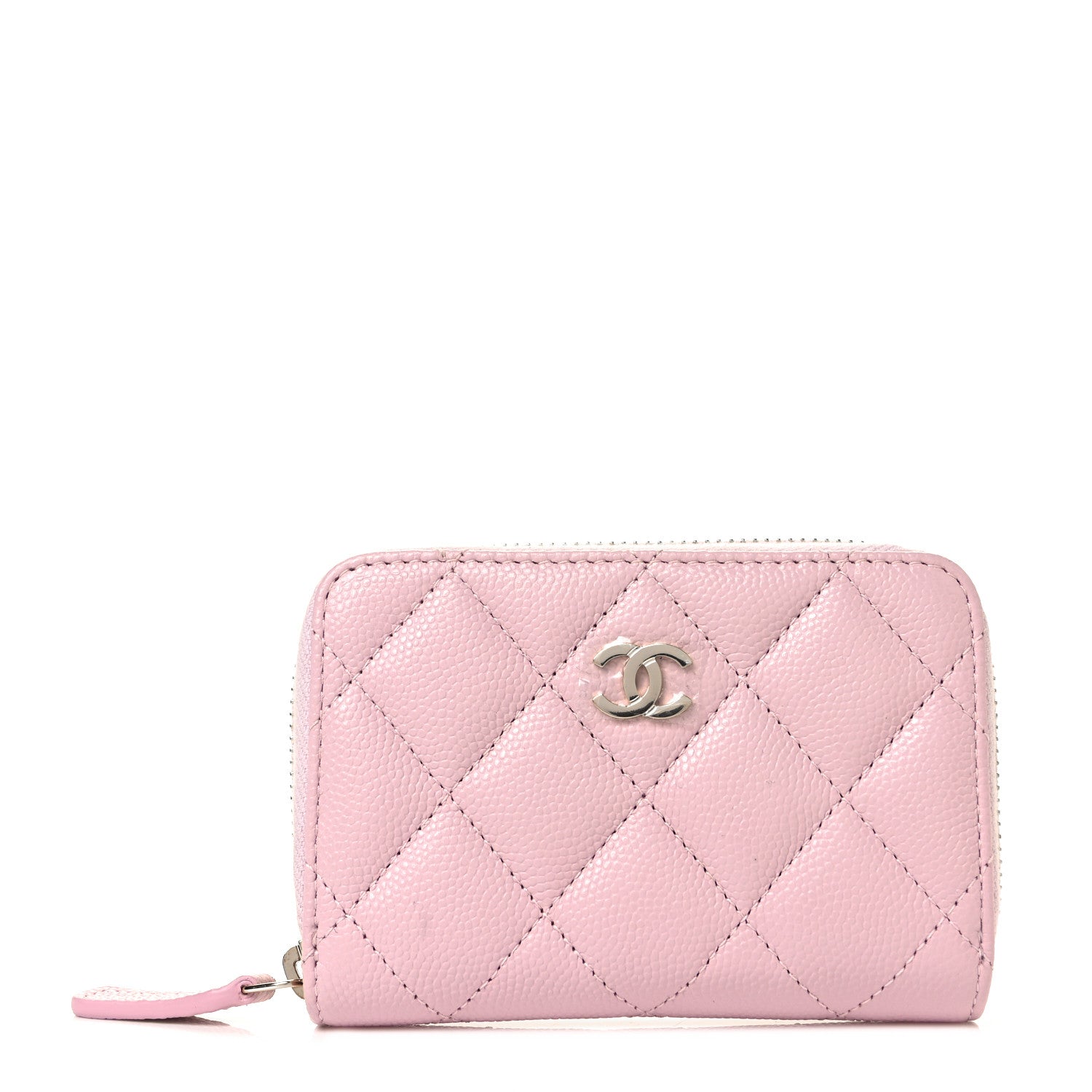 Chanel Caviar Quilted Zip Coin Purse Light Pink 1 of 9