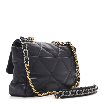 Chanel Goatskin Quilted Large Chanel 19 Flap Puple 3 of 11