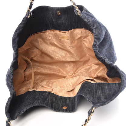 Chanel Denim XL Coco Cabas Tote Dark Blue 5 of 10
