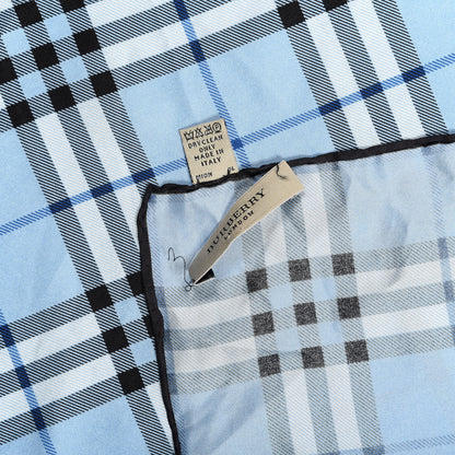 Burberry Silk Vintage Check Square Scarf Blue 3 of 4