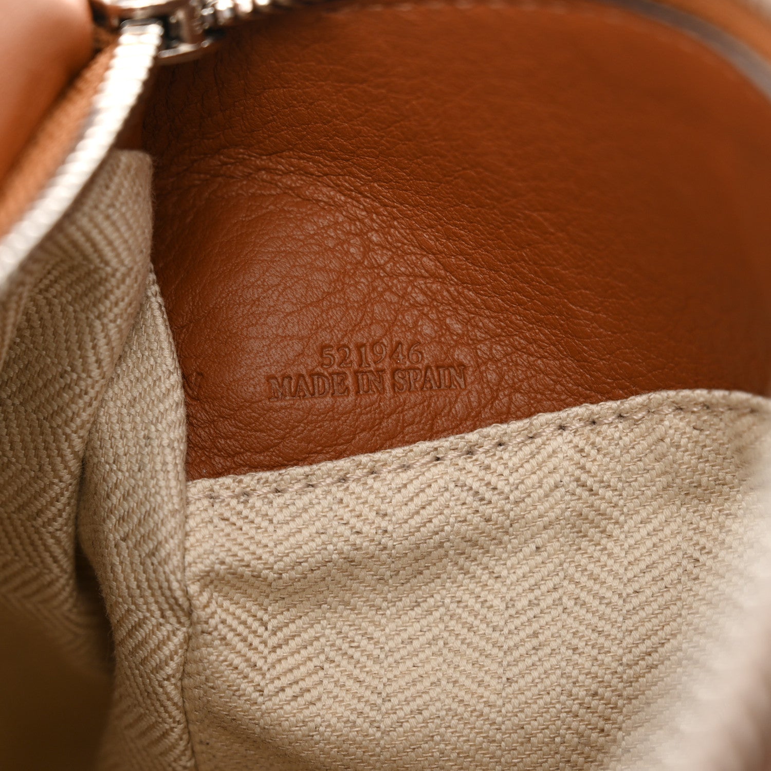 Loewe Calfskin Crochet Trim Medium Puzzle Bag Tan 7 of 11