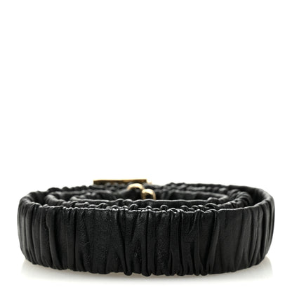Chanel Lambskin Ruched CC Belt 75 30 Black 2 of 5