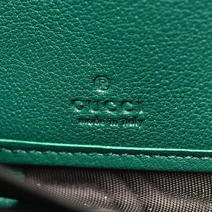 Gucci Wonka Grain Calfskin Diana Zip Around Continental Wallet Emerald 6 of 9