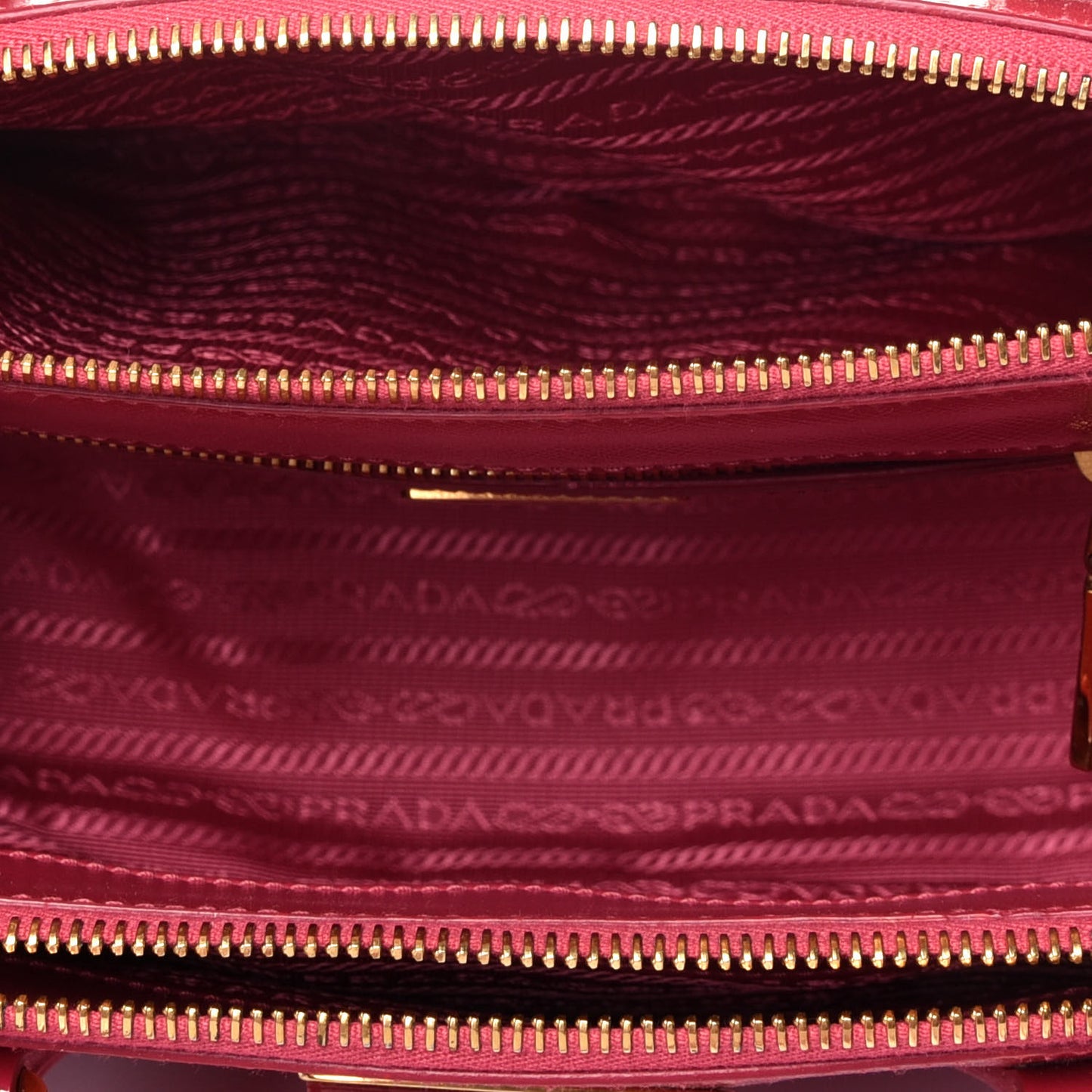 Saffiano Vernice Small Galleria Double Zip Tote Peonia