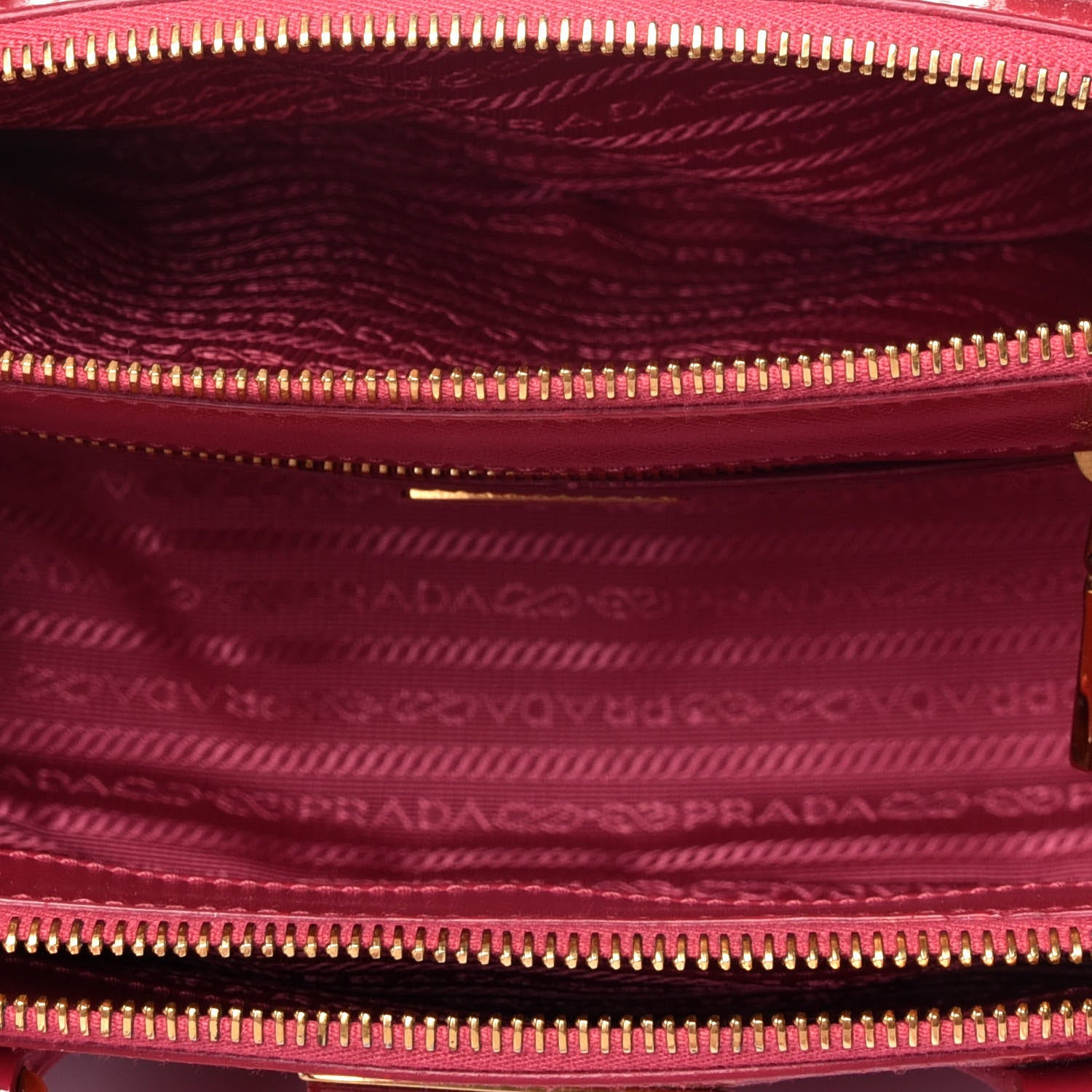 Prada Saffiano Vernice Small Galleria Double Zip Tote Peonia 6 of 11