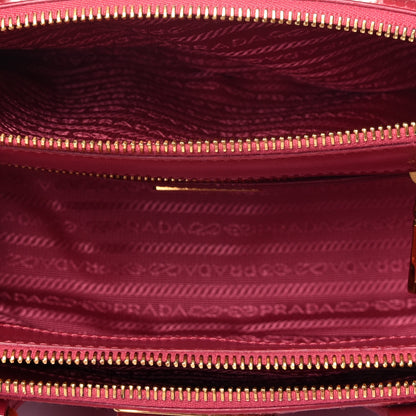 Prada Saffiano Vernice Small Galleria Double Zip Tote Peonia 6 of 11