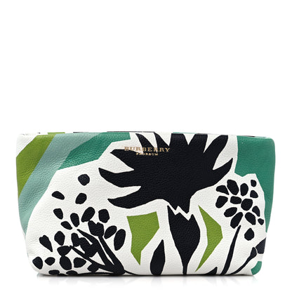 Burberry Prorsum Grained Calfskin Print Pouch Lawn Green Aqua Green 1 of 12