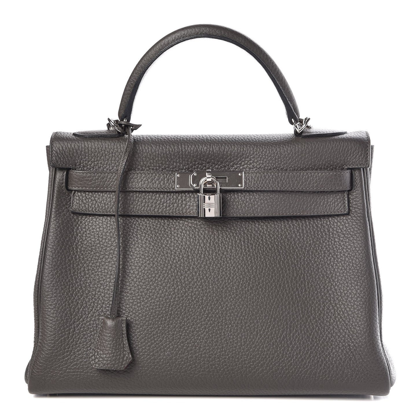 Taurillon Clemence Horseshoe Kelly Retourne 32 Graphite Tosca