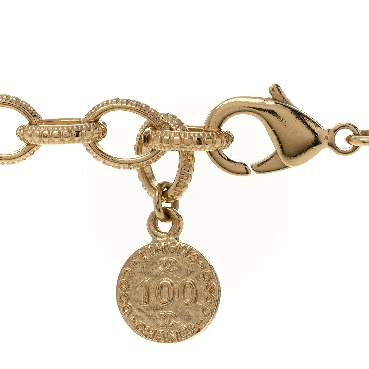 Chanel Pearl CC 100th Anniversary Necklace Light Gold 6 of 7