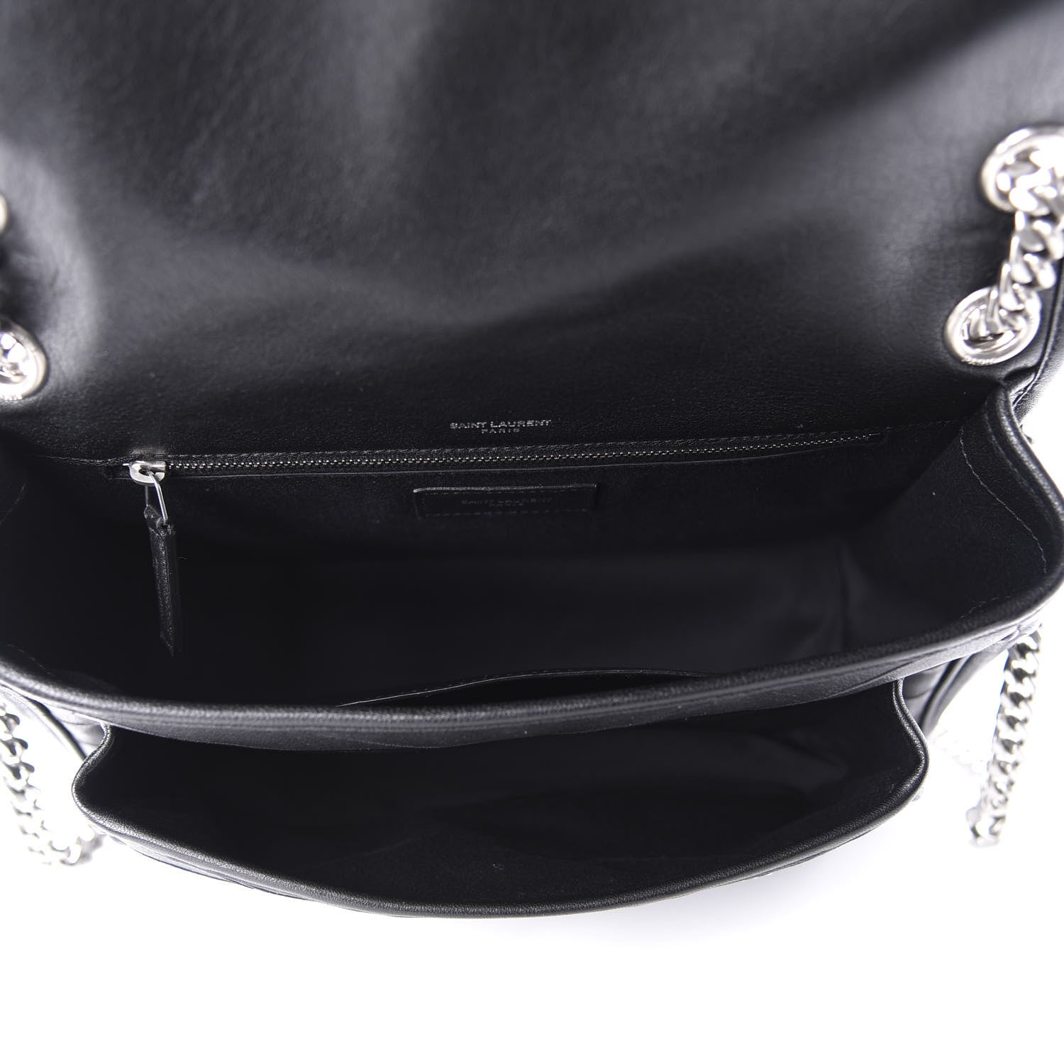 Saint Laurent Lambskin Matelasse Monogram Microstud Medium Niki Chain Satchel Black 5 of 11