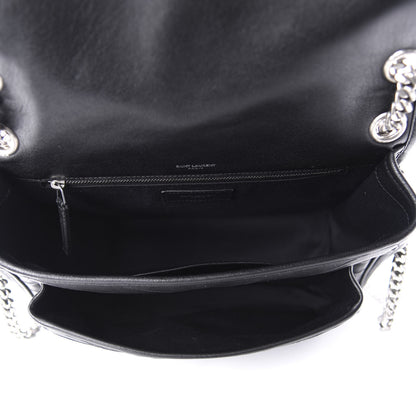 Saint Laurent Lambskin Matelasse Monogram Microstud Medium Niki Chain Satchel Black 5 of 11