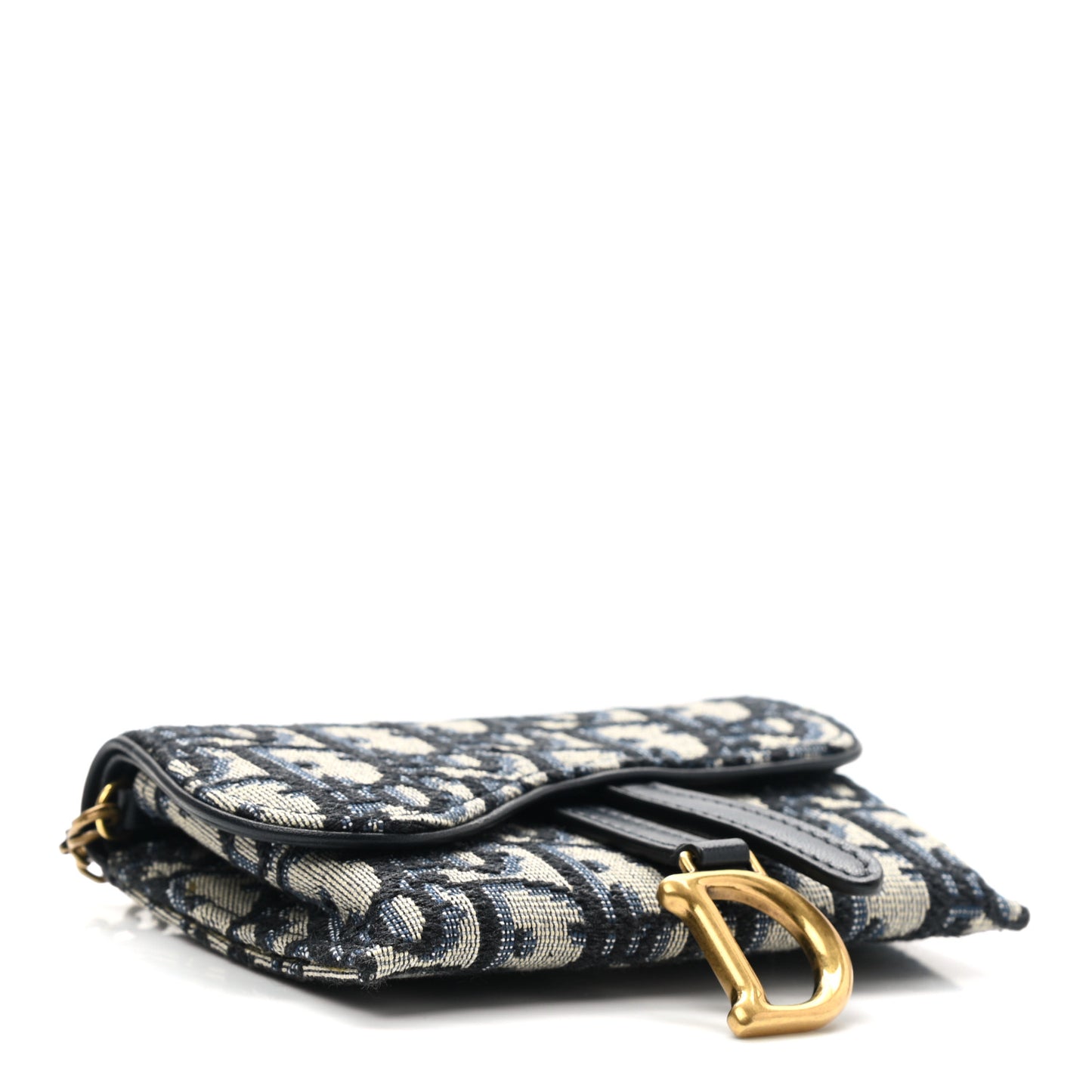 Oblique Nano Saddle Chain Pouch Blue