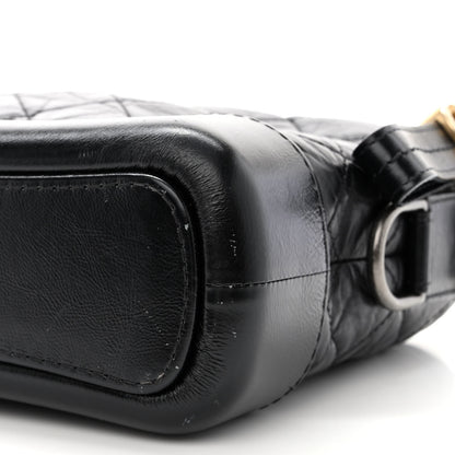 Chanel Aged Calfskin Quilted Small Gabrielle Hobo Black 10 of 10