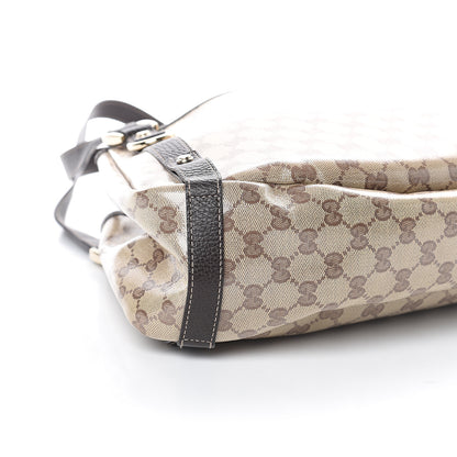Gucci Crystal Monogram Medium Abbey Shoulder Bag Dark Brown 7 of 8
