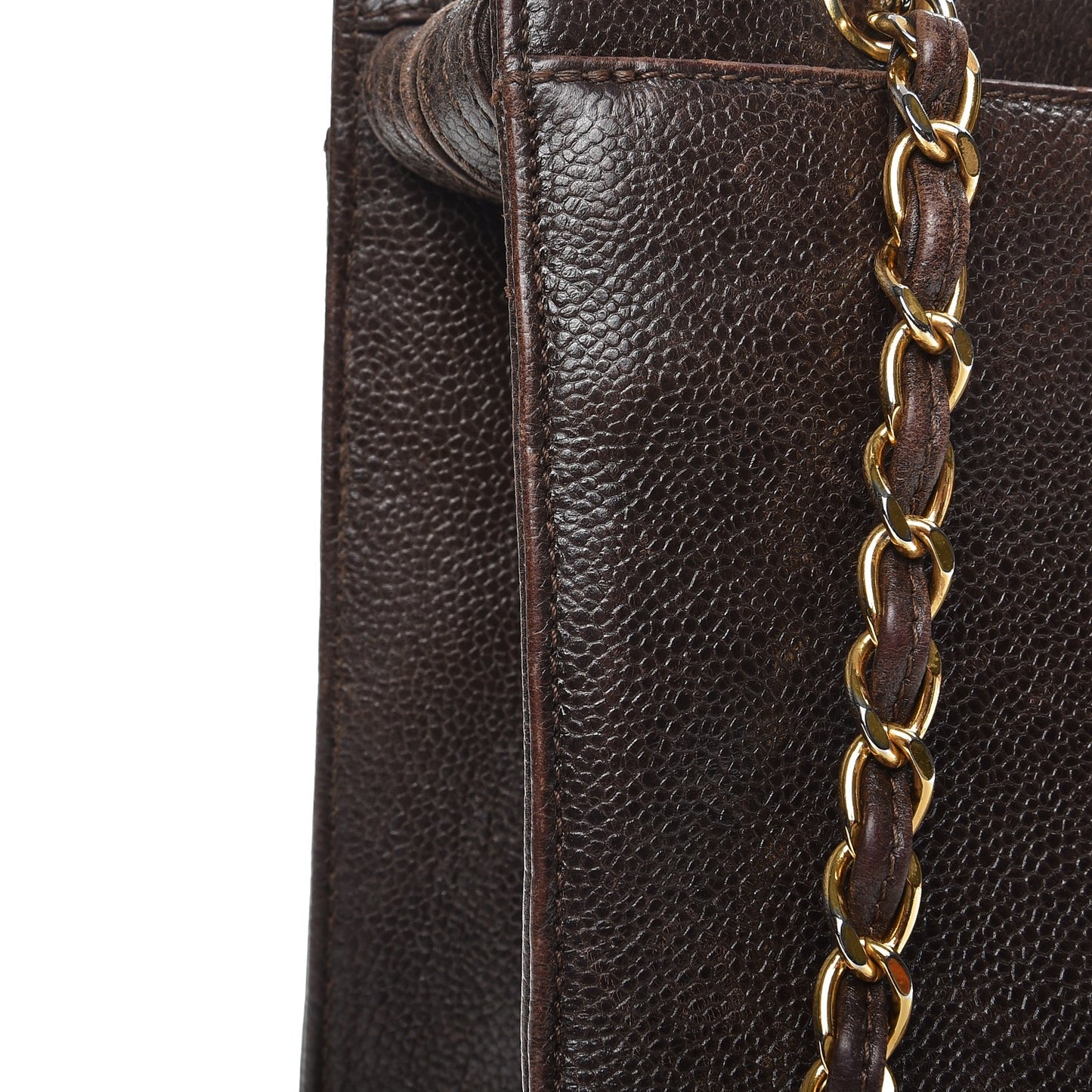 Caviar Shoulder Bag Brown