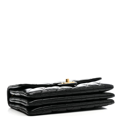 Chanel Lambskin Quilted Medium Pillow Crush Flap Bag Black 4 of 10