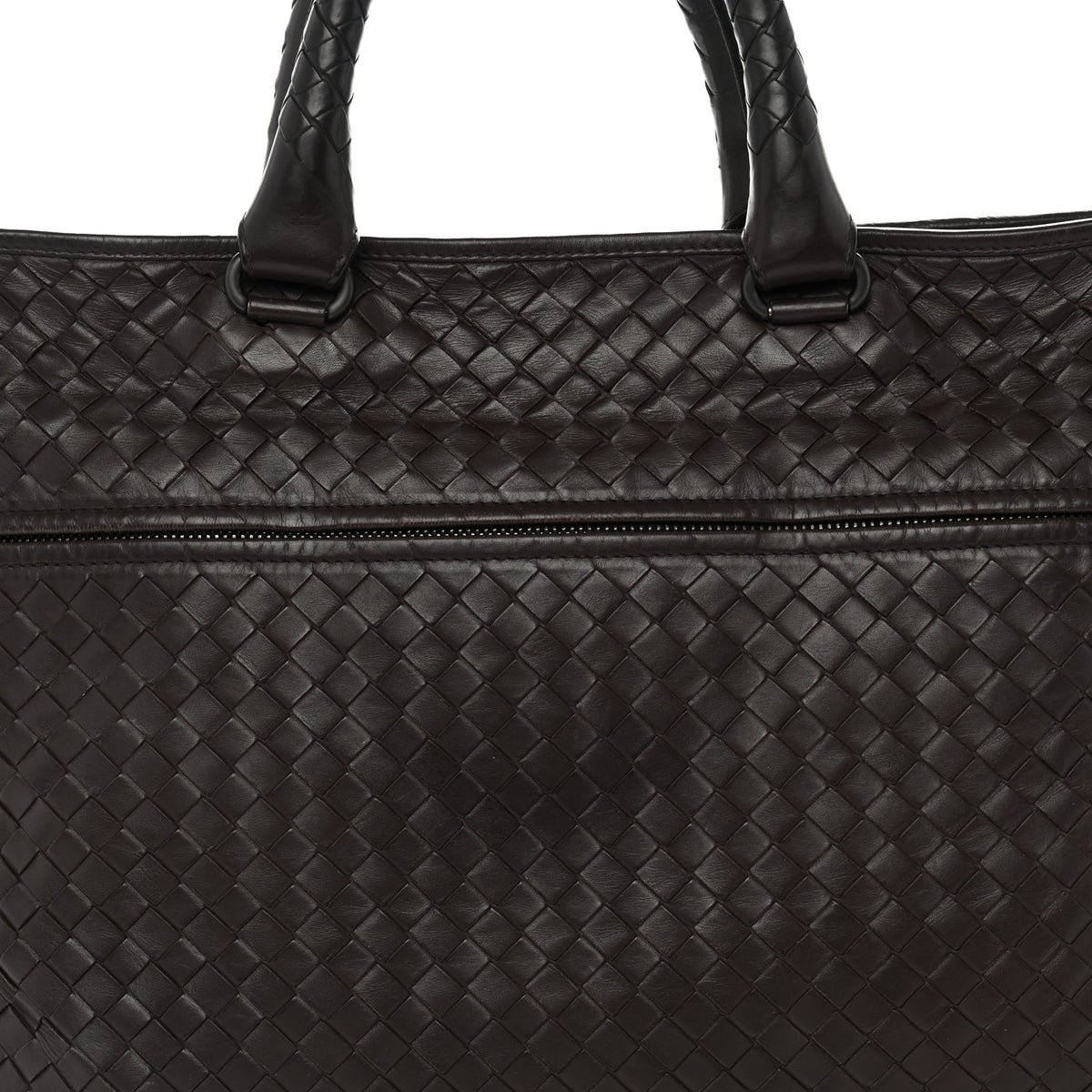 Bottega Veneta Calfskin Leggero Intrecciato Briefcase Ebano 7 of 12