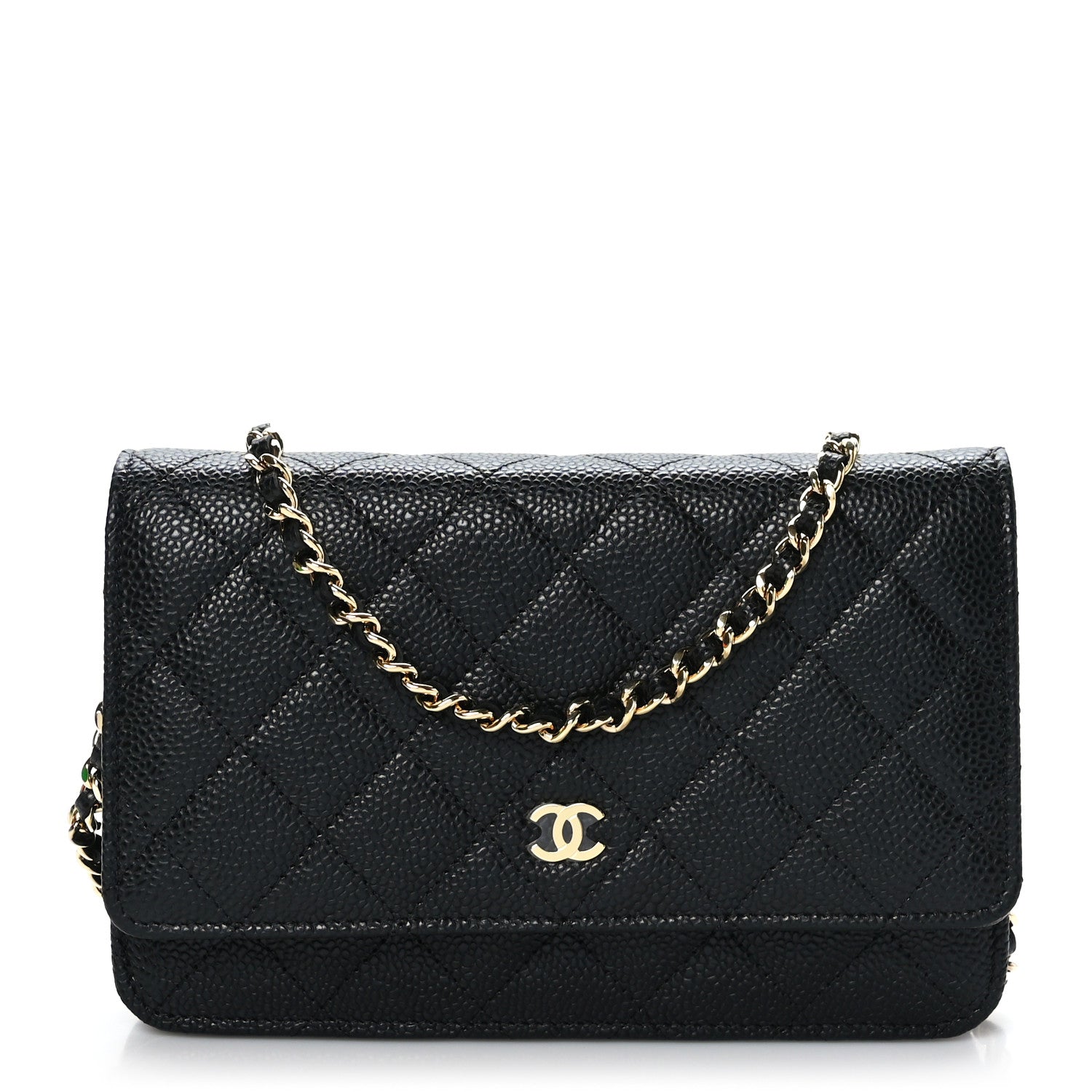 Chanel Caviar Quilted Wallet on Chain WOC Black 1 of 10