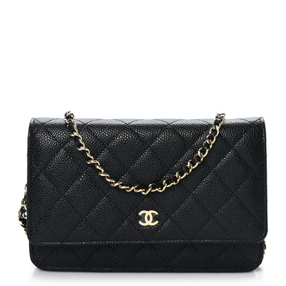Chanel Caviar Quilted Wallet on Chain WOC Black 1 of 10