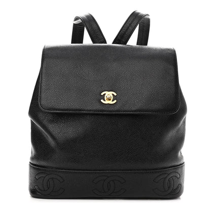 Chanel Caviar CC Backpack Black 1 of 12