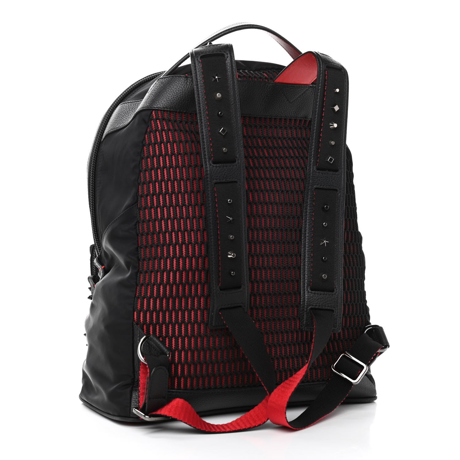 Christian Louboutin Nylon Backloubi Spiked Backpack Black 3 of 10