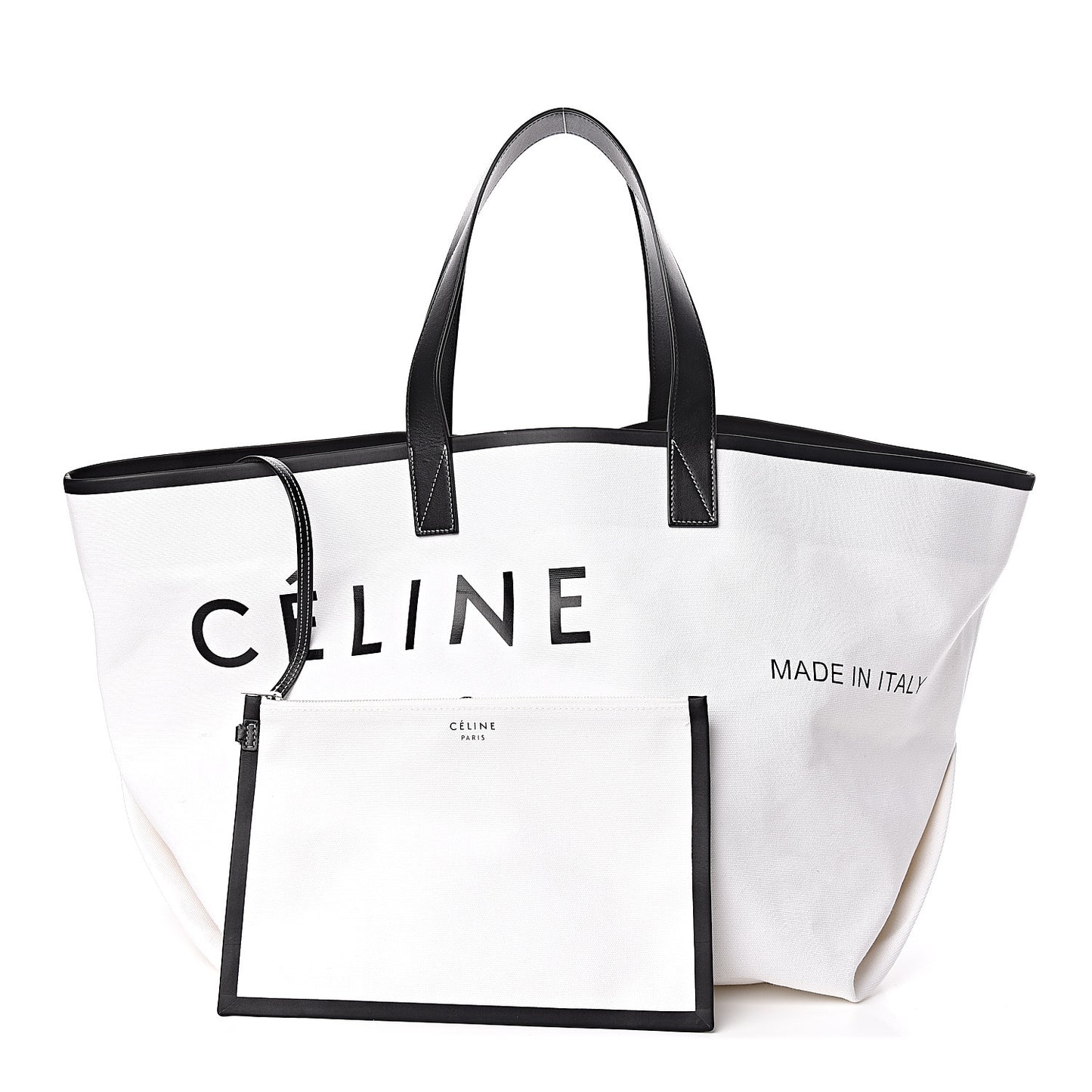 Textile Medium Made In Tote White Black