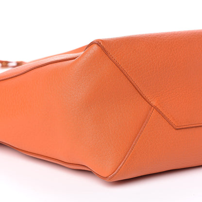 Celine Crisp Calfskin Medium Zipped Hobo Orange 8 of 13