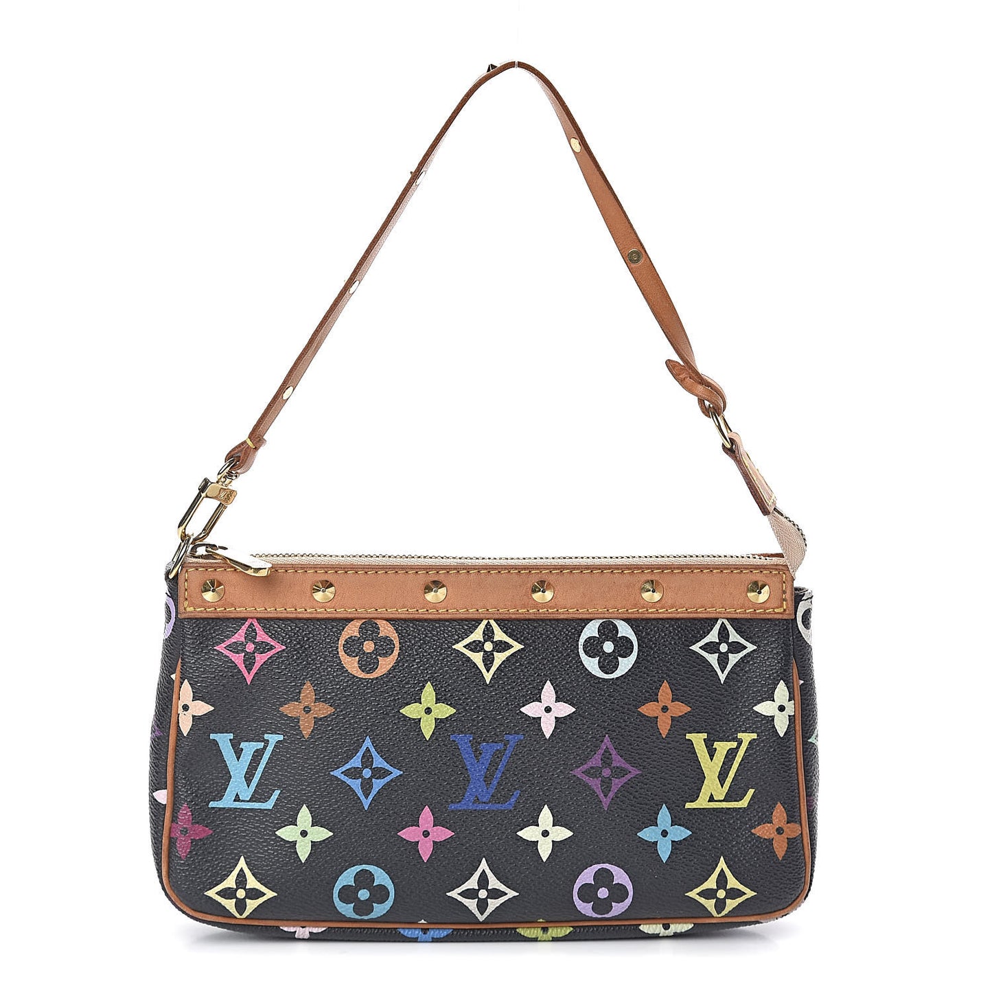 Monogram Multicolor Pochette Accessories Black