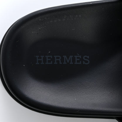 Hermes Calfskin Womens Chypre Sandals 35 Black 7 of 12