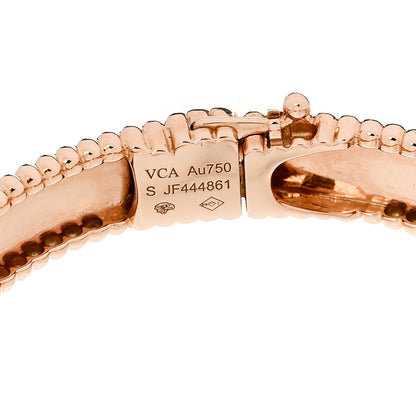 Van Cleef & Arpels 18K Rose Gold Perlee Signature Bangle Bracelet S 3 of 4