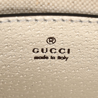 Gucci GG Supreme Monogram Lame Textured Dollar Calfskin Mini Ophidia Chain Bag Beige Ebony Silver 6 of 10
