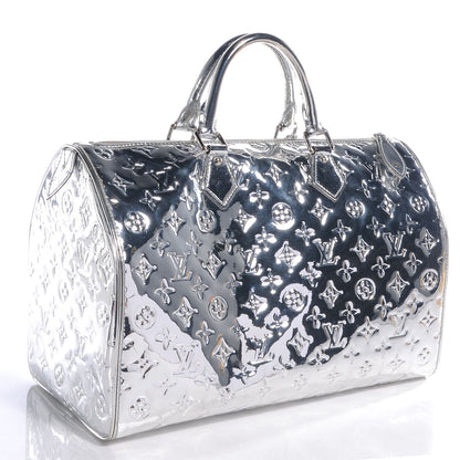 Louis Vuitton Monogram Miroir Speedy 35 Silver 3 of 9