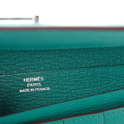 Hermes Chevre Mysore Bearn Wallet Bleu Paon 6 of 8