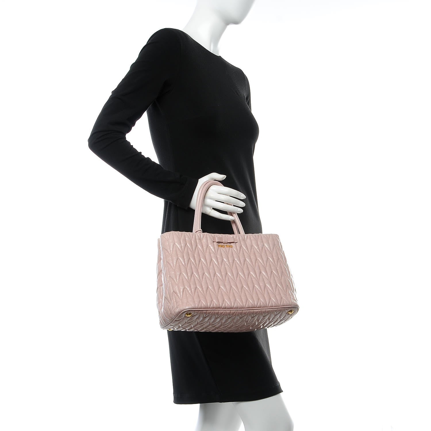 Miu Miu Vitello Shine Trapu Tote Mughetto 3 of 15