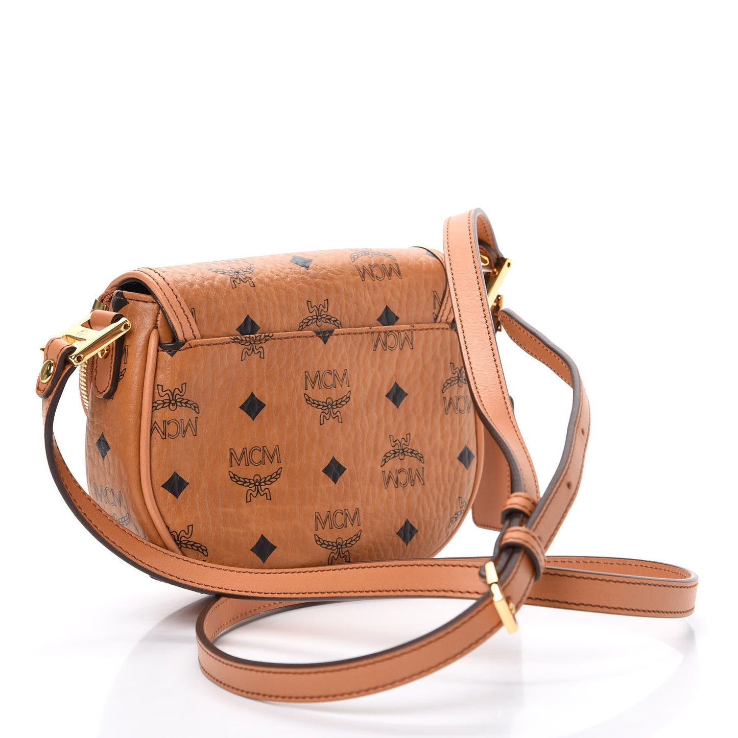 Visetos Mini Heritage Crossbody Cognac