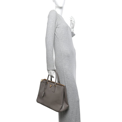Prada Saffiano Large Galleria Double Zip Tote  Argilla 2 of 15