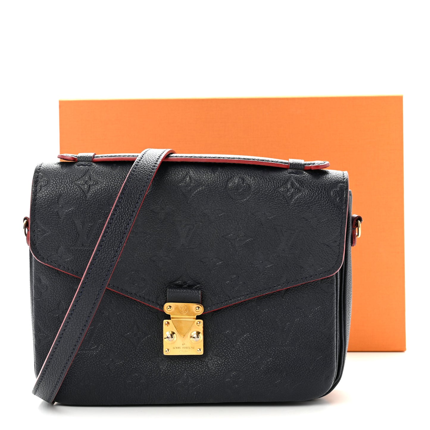 Empreinte Pochette Metis  Marine Rouge