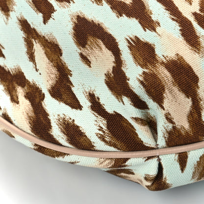 Christian Dior Canvas Leopard Print Buckle Hobo Beige 8 of 9