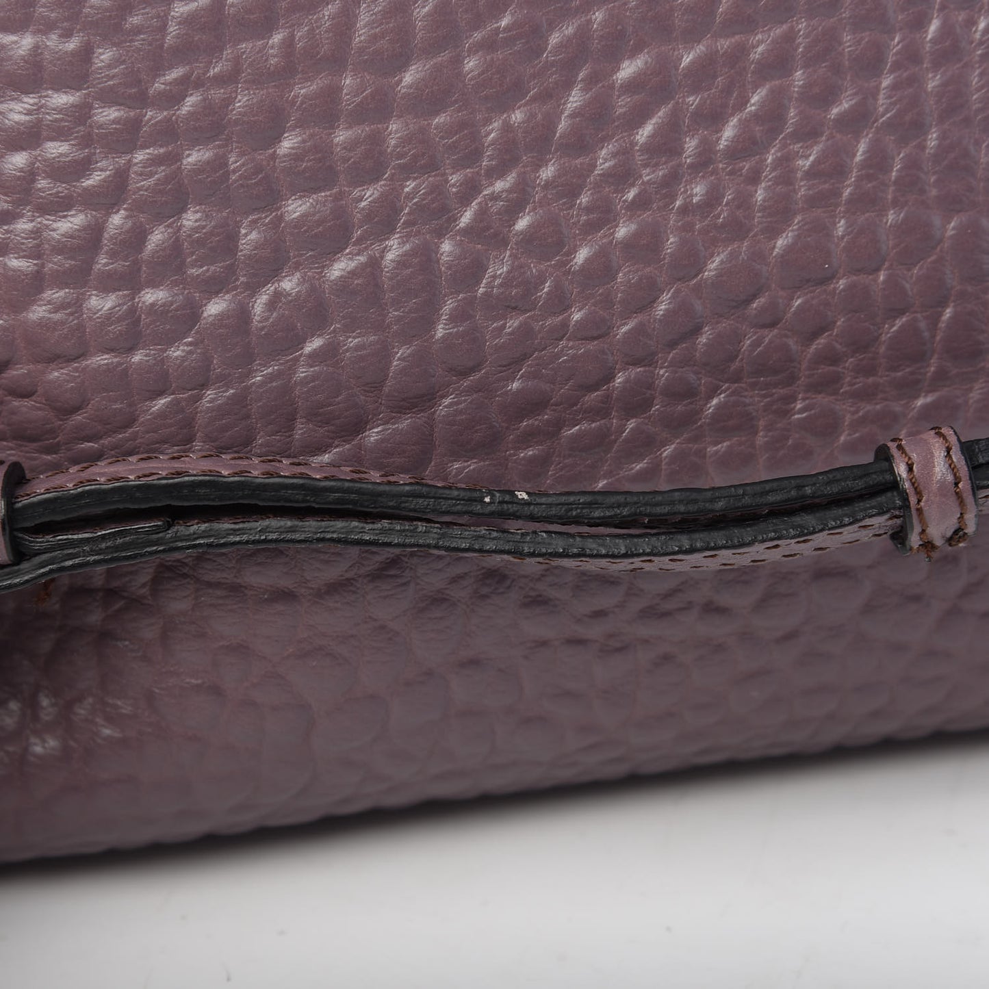 Signature Grain Calfskin Small Chichester Crossbody Clutch Bag Dark Plum