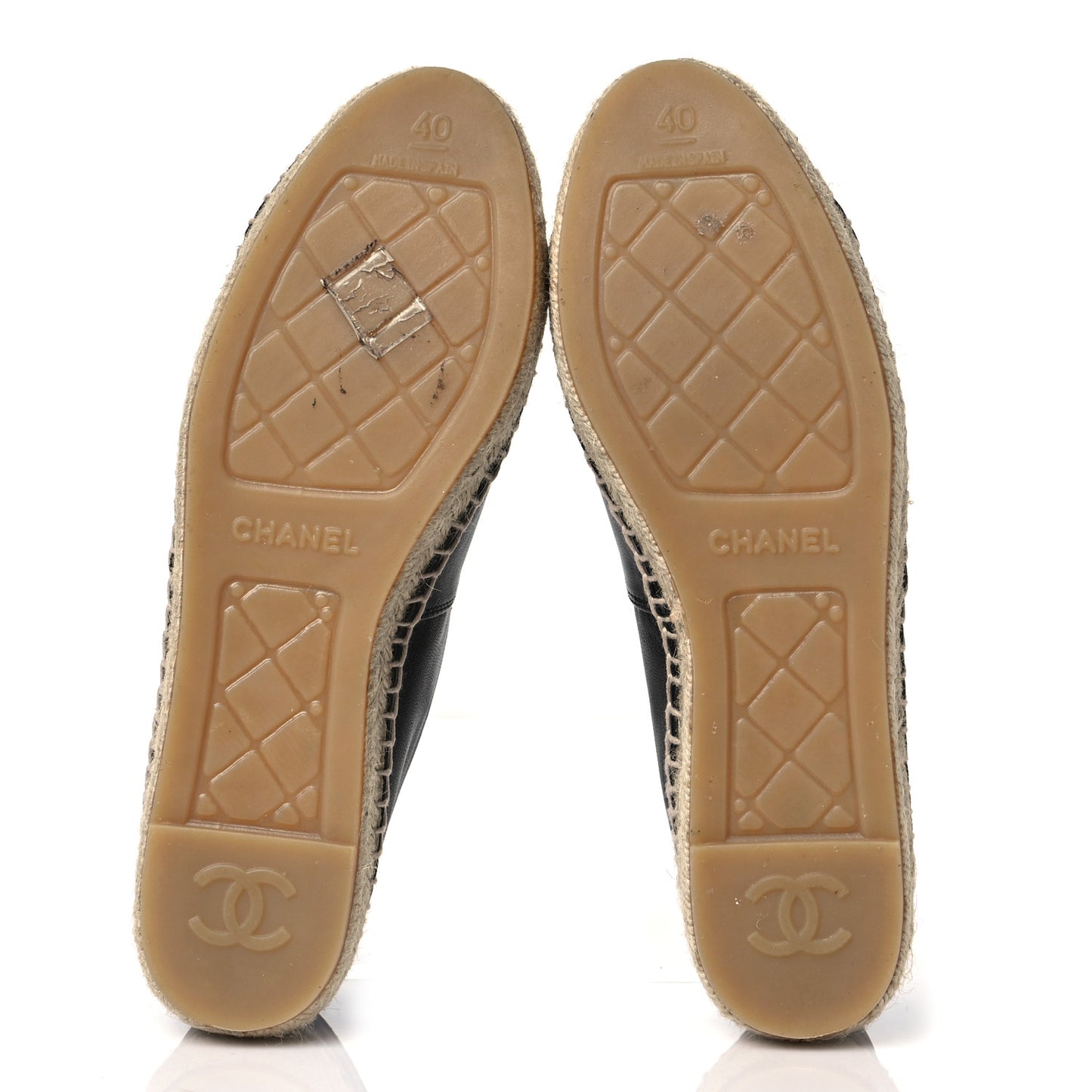 Lambskin CC Espadrilles 40 Black