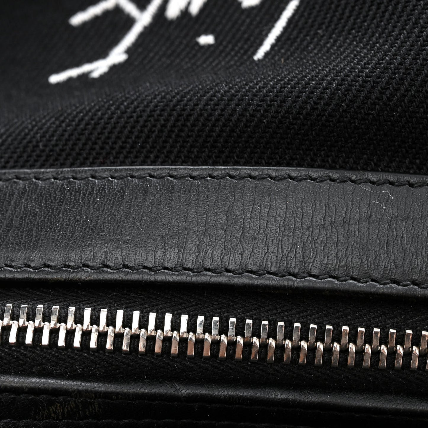 Canvas Signature Embroidered City Backpack Black