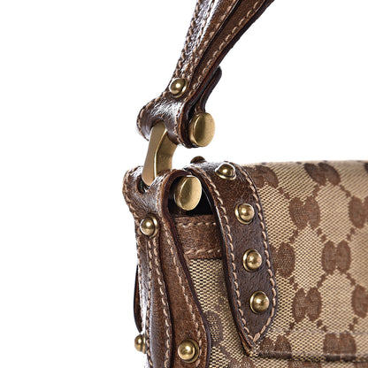 Gucci Monogram Studded Pelham Runway Flap Bag Brown 9 of 13