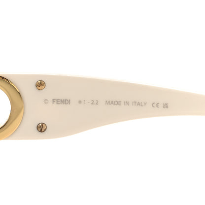 Fendi Acetate O'Lock Square Sunglasses FE40063I White 5 of 7